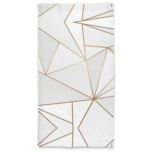 Load image into Gallery viewer, Abstract White Polygon with Gold Line Neck Tube Scarves by The Photo Access