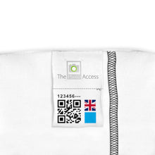 Load image into Gallery viewer, Abstract White Polygon with Gold Line Neck Tube Scarves by The Photo Access