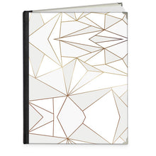 Load image into Gallery viewer, Abstract White Polygon with Gold Line Photo Book 8.3" x 11.8" - Portrait by The Photo Access