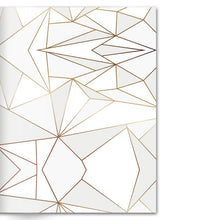 Load image into Gallery viewer, Abstract White Polygon with Gold Line Photo Book 8.3" x 11.8" - Portrait by The Photo Access