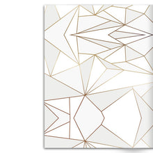 Load image into Gallery viewer, Abstract White Polygon with Gold Line Photo Book 8.3" x 11.8" - Portrait by The Photo Access