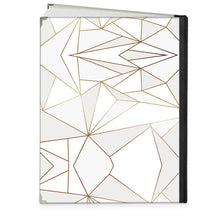 Load image into Gallery viewer, Abstract White Polygon with Gold Line Photo Book 8.3" x 11.8" - Portrait by The Photo Access