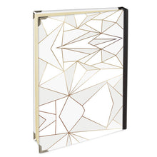 Load image into Gallery viewer, Abstract White Polygon with Gold Line Journals by The Photo Access