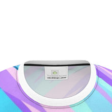 Load image into Gallery viewer, Blue Pink Abstract Eighties Cut and Sew All Over Print T-Shirt by The Photo Access