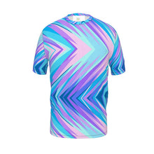 Load image into Gallery viewer, Blue Pink Abstract Eighties Mens Cut and Sew T-Shirt by The Photo Access