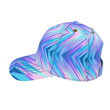 将图片加载到图库查看器,Blue Pink Abstract Eighties Baseball Cap by The Photo Access