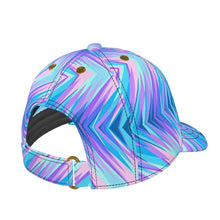 将图片加载到图库查看器,Blue Pink Abstract Eighties Baseball Cap by The Photo Access