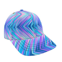 将图片加载到图库查看器,Blue Pink Abstract Eighties Baseball Cap by The Photo Access
