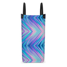 Load image into Gallery viewer, Blue Pink Abstract Eighties Leather Shopper Bag by The Photo Access