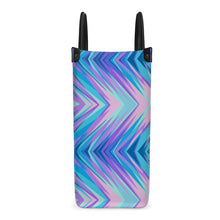 Load image into Gallery viewer, Blue Pink Abstract Eighties Leather Shopper Bag by The Photo Access