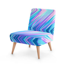 将图片加载到图库查看器,Blue Pink Abstract Eighties Occasional Chair by The Photo Access