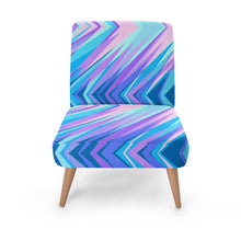 将图片加载到图库查看器,Blue Pink Abstract Eighties Occasional Chair by The Photo Access