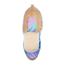 Load image into Gallery viewer, Blue Pink Abstract Eighties Hi Top Espadrilles by The Photo Access