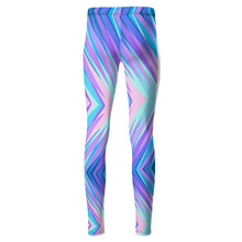 Load image into Gallery viewer, Blue Pink Abstract Eighties High Waisted Leggings by The Photo Access