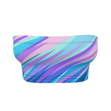 Load image into Gallery viewer, Blue Pink Abstract Eighties Bandeau Tops by The Photo Access