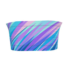 Load image into Gallery viewer, Blue Pink Abstract Eighties Bandeau Tops by The Photo Access