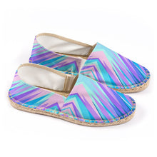 Load image into Gallery viewer, Blue Pink Abstract Eighties Espadrilles by The Photo Access