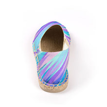 Load image into Gallery viewer, Blue Pink Abstract Eighties Espadrilles by The Photo Access