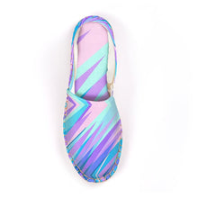 Load image into Gallery viewer, Blue Pink Abstract Eighties Espadrilles by The Photo Access