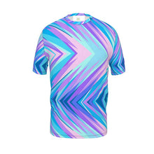 Load image into Gallery viewer, Blue Pink Abstract Eighties Slim Fit Mens T-Shirt by The Photo Access
