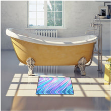 将图片加载到图库查看器,Blue Pink Abstract Eighties Bath Mat by The Photo Access