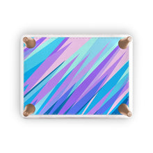 将图片加载到图库查看器,Blue Pink Abstract Eighties Footstool by The Photo Access