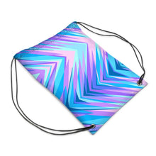 Cargar imagen en el visor de la galería, Blue Pink Abstract Eighties Drawstring PE Bag by The Photo Access