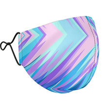 Cargar imagen en el visor de la galería, Blue Pink Abstract Eighties Silk Face Masks by The Photo Access