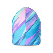 Load image into Gallery viewer, Blue Pink Abstract Eighties Beanie by The Photo Access