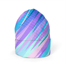 Load image into Gallery viewer, Blue Pink Abstract Eighties Beanie by The Photo Access