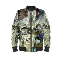 Load image into Gallery viewer, Abstract Fluid Lines of Movement Muted Tones Mens Bomber Jacket by The Photo Access