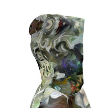 Загрузить изображение в средство просмотра галереи, Abstract Fluid Lines of Movement Muted Tones High Fashion Womens Hooded Rain Mac by The Photo Access