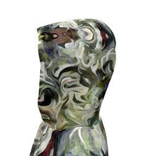 Загрузить изображение в средство просмотра галереи, Abstract Fluid Lines of Movement Muted Tones High Fashion Womens Hooded Rain Mac by The Photo Access