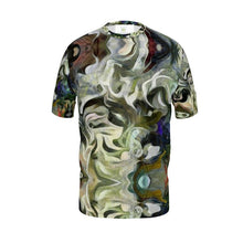 Load image into Gallery viewer, Abstract Fluid Lines of Movement Muted Tones High Fashion Mens Cut and Sew T-Shirt by The Photo Access