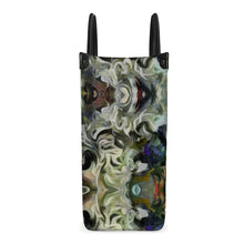 Load image into Gallery viewer, Abstract Fluid Lines of Movement Muted Tones High Fashion Leather Shopper Bag by The Photo Access