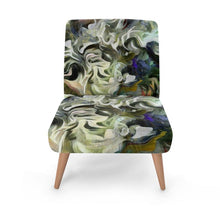 Load image into Gallery viewer, Abstract Fluid Lines of Movement Muted Tones High Fashion Occasional Chair by The Photo Access