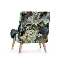 Load image into Gallery viewer, Abstract Fluid Lines of Movement Muted Tones High Fashion Occasional Chair by The Photo Access