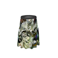 Load image into Gallery viewer, Abstract Fluid Lines of Movement Muted Tones High Fashion Skirt by The Photo Access