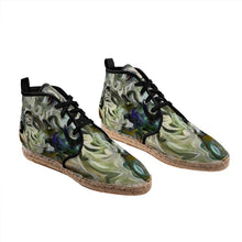 将图片加载到图库查看器,Abstract Fluid Lines of Movement Muted Tones High Fashion Hi Top Espadrilles by The Photo Access