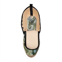 将图片加载到图库查看器,Abstract Fluid Lines of Movement Muted Tones High Fashion Hi Top Espadrilles by The Photo Access