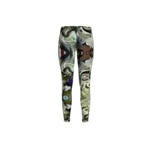 Load image into Gallery viewer, Abstract Fluid Lines of Movement Muted Tones High Fashion Custom Leggings by The Photo Access