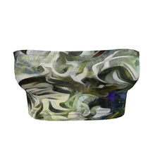 Load image into Gallery viewer, Abstract Fluid Lines of Movement Muted Tones High Fashion Custom Bandeau Top by The Photo Access