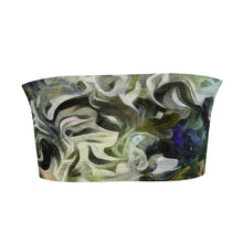 Load image into Gallery viewer, Abstract Fluid Lines of Movement Muted Tones High Fashion Custom Bandeau Top by The Photo Access