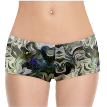 Cargar imagen en el visor de la galería, Abstract Fluid Lines of Movement Muted Tones High Fashion Custom Hot Pants by The Photo Access