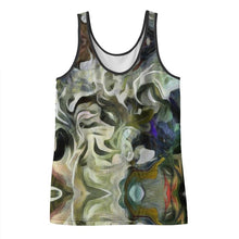 将图片加载到图库查看器,Abstract Fluid Lines of Movement Muted Tones High Fashion Custom Ladies Tank Top by The Photo Access