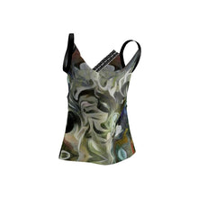 Load image into Gallery viewer, Abstract Fluid Lines of Movement Muted Tones High Fashion Custom Cami by The Photo Access