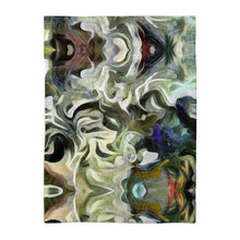 Load image into Gallery viewer, Abstract Fluid Lines of Movement Muted Tones High Fashion Custom Blanket by The Photo Access