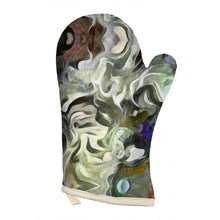 Cargar imagen en el visor de la galería, Abstract Fluid Lines of Movement Muted Tones Oven Glove by The Photo Access