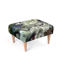 Load image into Gallery viewer, Abstract Fluid Lines of Movement Muted Tones High Fashion Custom Footstool by The Photo Access