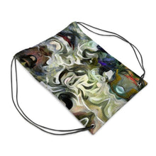 Load image into Gallery viewer, Abstract Fluid Lines of Movement Muted Tones Drawstring Sports Bag by The Photo Access